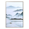 thumbnail image 1 of Gild Design House Plastic Frame Misty Lagoon Hand Painted Giclee in Blue/White, 1 of 5
