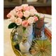 thumbnail image 5 of Ramo de flores artificiales TANGJMXG 24 cabezas de rosas de seda para El hogar Boda decoración 2 paquetes champán y rosa, 5 of 5