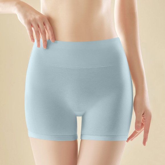 Pisexur sous-Vêtements Femme Antibactériens Confort Contrôle du Ventre sous-Vêtements Femme Respirants Bordés de Dentelle Taille Haute Culottes Triangulaires pour Femme Bleu, TG