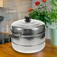 thumbnail image 1 of NIYANGLE 1Set Home Steam Pot Stainless Steel Cooking Pot for Kitchen Induction Use, 1 of 8