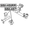 thumbnail image 2 of Febest REAR ENGINE MOUNT # MM-H58RR OEM MR150222, 2 of 2