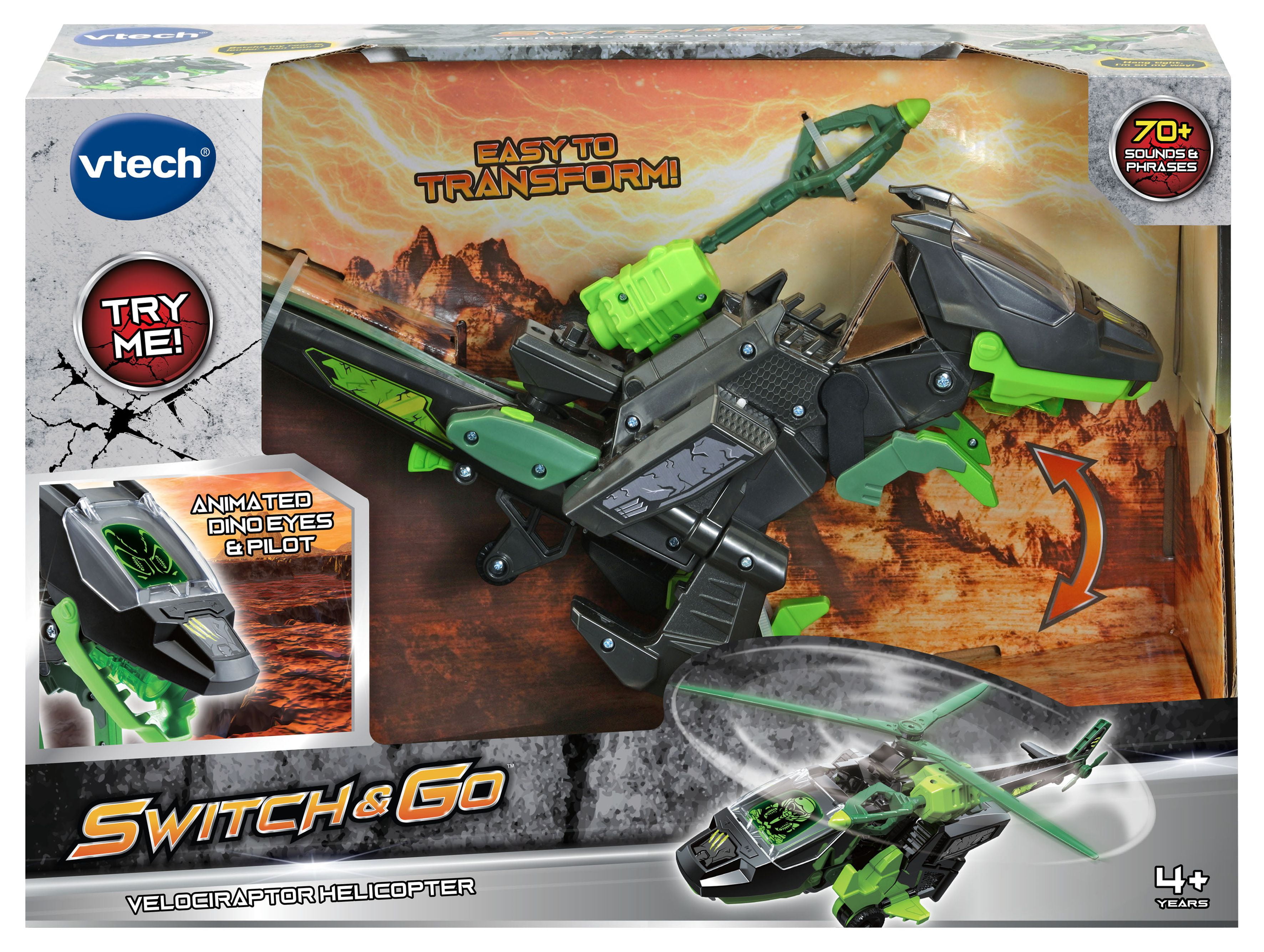 Vtech switch & go dino velociraptor helicopter deals