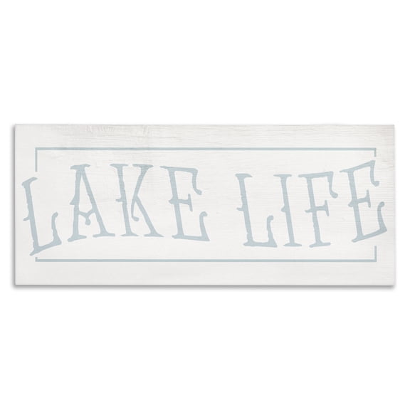 Stupell Industries Coastal Lake Life Woodsy Cabin Sign Canvas Art, 40 x 17, by Lil' Rue