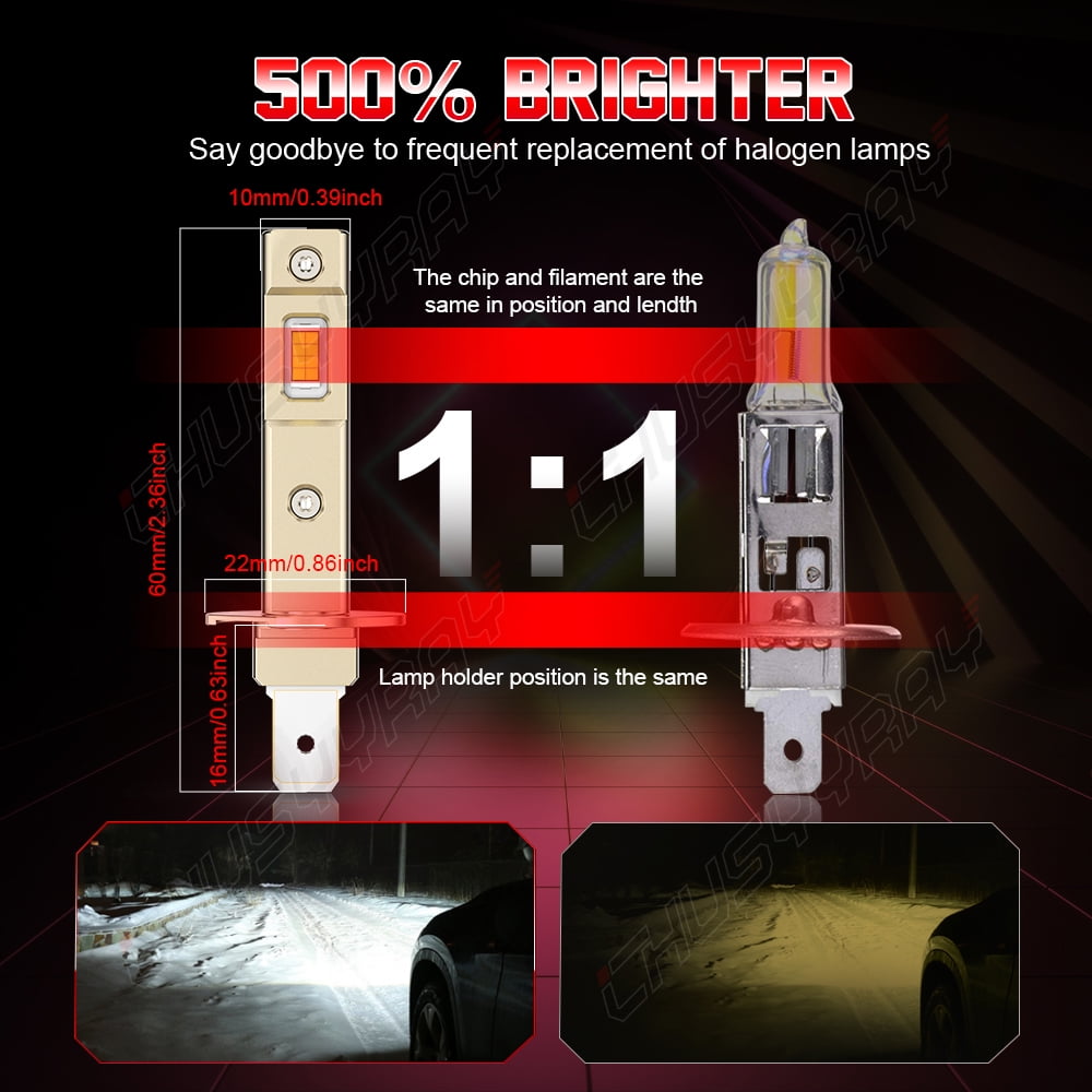 For Kia Optima 2011 2012 2013 6000K Pure White H1+H11B LED Headlight High Low Beam Bulbs Qty 4