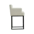 thumbnail image 2 of COOLMORE Counter Height Bar Stools Set of 2, Modern Barrel Bar Stool with Backrest and Arms, Beige, Upholstered Bar Stools for Kitchen Island, Pub, Club, 2 of 10