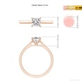 thumbnail image 5 of ANGARA Natural Princess-Cut Diamond Engagement Ring in 14K Rose Gold for Women (Size-5mm| Color-I-J| Clarity-I1-I2) | April Birthstone, Anniversary, Jewelry Gift for Women | Natural Diamond Ring, 5 of 10
