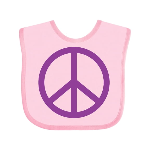 Inktastic Purple Peace Sign Boys or Girls Baby Bib