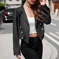 thumbnail image 4 of Vedolay Womens 2023 Coat Suit Jackets for Women Casual Long Sleeve Open Front Lapel Collar Blazer Jacket,Black XXL, 4 of 5
