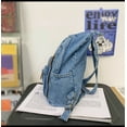 thumbnail image 3 of Stylish Ladies Denim Backpack - Large Capacity Fashionable Schoolbag for Students and Daily Use, 3 of 7