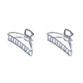 thumbnail image 2 of maskred Pinces à Griffes Mode Grand Style Simple Pratique Style Simple Robuste Accessoires Exquis Barrettes pour Femmes Blanc/arc 2Ensemble, 2 of 6