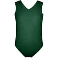 thumbnail image 3 of Kids Girls Swimsuit Dark Green Girls Swimsuit 1 Piece Sleeveless Rash Guard Pool Party Summer Girls Swimwear 5-6 Years, 3 of 4