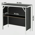thumbnail image 3 of Folding Portable Bar Table,Trade Show Podium with Carrying Case, Storage Shelf & Black Skirt for Indoor, Outdoor, Party, Picnic,38.39" x 15.16" x 34.25", 3 of 6