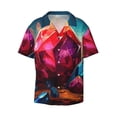 thumbnail image 3 of Goofa Colorful Stone World Printed Men's Casual Short-sleeved Shirt,Lightweight Breathable Button-down,Summer Casual men's top,Versatile Fashion shirt-Medium, 3 of 7