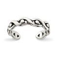 thumbnail image 1 of 925 Sterling Silver Vintage Réglable Orteil Anneau Ouvert Midi, 1 of 6