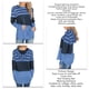 thumbnail image 5 of Sudadera con Capucha Manga Larga Empalme De Rayas Ajuste Suelto Suave Sudadera con Capucha para Mujer para Cita Diaria En La Universidad Azul Claro XL, 5 of 6