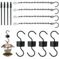 thumbnail image 1 of 4 Packs Ant Moat for Hummingbird Feeders, Hummingbird Feeder Accessory Set Outdoor, Ant Guard with Metal Hook, Hanging Chains and Cleaning Brushes, Black, 1 of 6