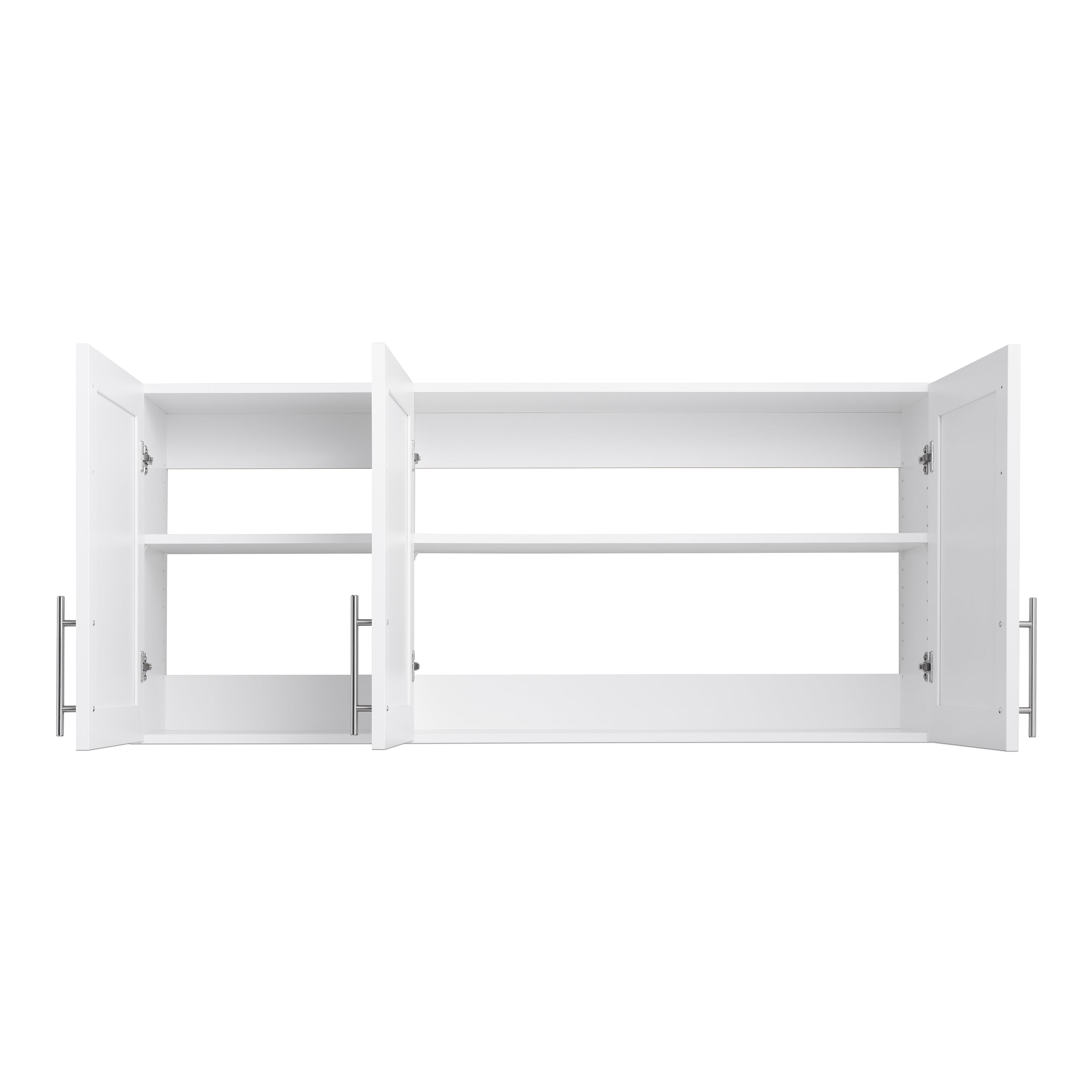 Prepac Elite 54" W Wall Cabinet with Panel Doors, White Storage Cabinet, Bathroom Cabinet, Pantry Cabinet with with 1 Adjustable Shelf 12.75" D x 54" W x 24" H, WSUR-1004-1