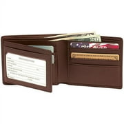 Men's Bifold Wallet With Double ID Flap in Genuine Leather