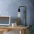 Modern Table Lamp Industrial Nightstand Lamp, Black