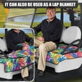 thumbnail image 5 of Whosucclay Colorful Pineapple Pattern Design Cover, Elastic Protector Wear-Resistant Portable Design Golf Cart Seat Towel Blanket for Most 2‑Seat Golf Carts, 5 of 7