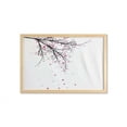 thumbnail image 1 of Nature Wall Art with Frame, Cherry Blossoming Falling Petals Flowers Springtime Park Simple Illustration Print, Printed Fabric Poster for Bathroom Living Room, 35" x 23", Pink Black, by Ambesonne, 1 of 2