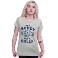 thumbnail image 3 of Be A Buddy Not A Bully Friendly Cute Womens Fitted Plus Size Graphic Tee Brisco Brands 2X, 3 of 5