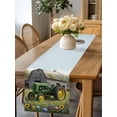 thumbnail image 4 of Burlap Table Runner 70 Inches Long, Farm Agricultural Machinery Gray Barn Non-Slip Kitchen Table Runners for Dining Room Everyday Use Party Table Decorations Watercolor Flowers, 4 of 9