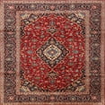 thumbnail image 1 of Ahgly Company Machine Washable Indoor Square Traditional Orange Salmon Pink Area Rugs, 7' Square, 1 of 7