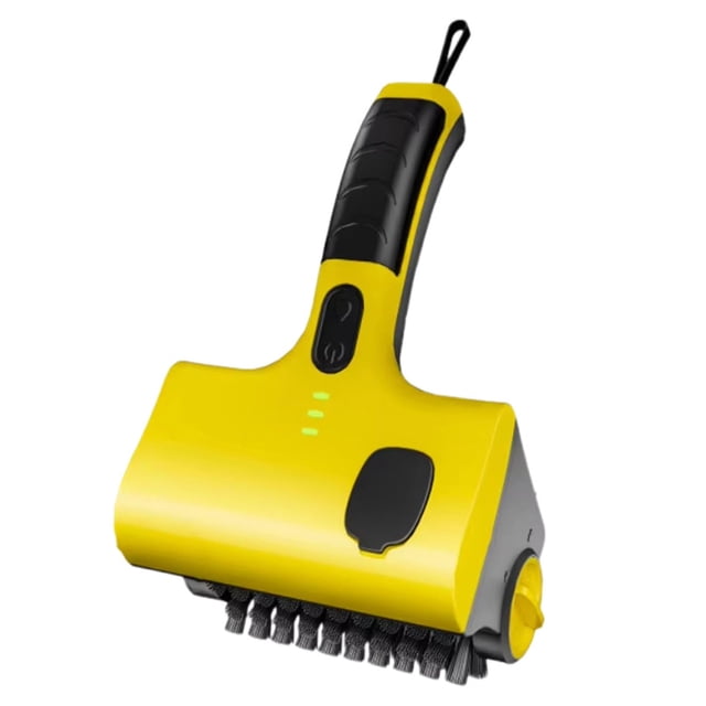 BKBP Rotating Grill Brush with Liquid Box, Cordless Electric Grill Cleaning Brush, 360° Rotation, Dual-Speed, 2 Brush Heads, Perfect for BBQ Grills, Kitchen Countertops, Bathroom Tiles