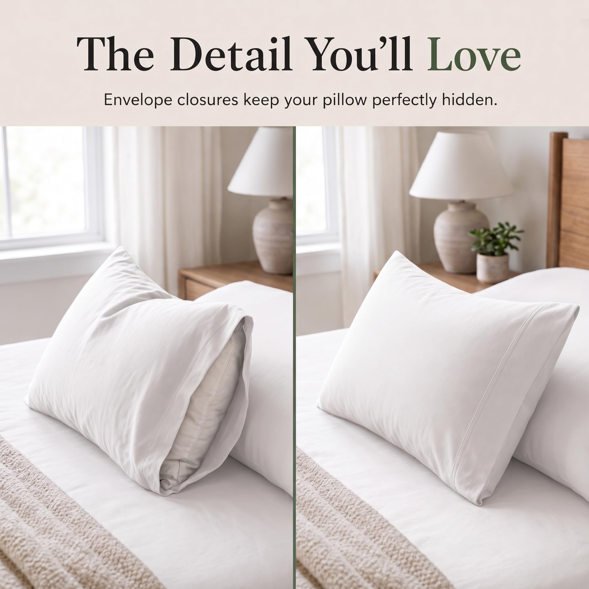 Sacred Threads Bamboo Rayon Queen Sheet Set, 6-Piece, White photo 3