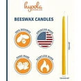 thumbnail image 5 of Hyoola, 6 Inch x 3/8 Handmade All Natural Beeswax Taper Candles - Yellow Unscented (25 Pack), 5 of 5