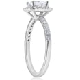thumbnail image 2 of Pompeii Certified 2 1/2Ct Cushion Diamond Halo Engagement Ring 14k White Gold Lab Grown, 2 of 4