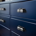 thumbnail image 4 of Goo-Ki 3''(76 MM) Hole Centers Matte Black Cabinet Handles, Luxury Zinc Alloy Cabinet Cup Pulls for Dresser,Drawer,and Cupboard, 6 Pack, 4 of 7