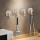 thumbnail image 4 of Gancho de pared adhesivo de plástico | Montaje fuerte sin taladro para la puerta del armario del baño de la cocina | Capacidad de 33 lb para servicio pesado | Extraíble sin marca | Organizador, 4 of 6