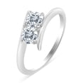 thumbnail image 2 of 1/2ctw Diamond Two Stone Solitaire Engagement Ring in 10k White Gold (G-H, I1-I2), 2 of 3