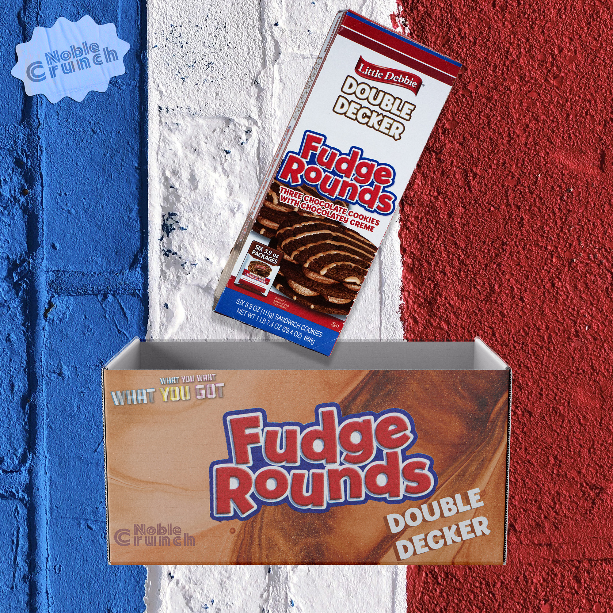 Little Debbie Double Decker Fudge Rounds (1pk - 6, 3.9oz cookies) - Utz BBQ Corn Chips (1, 3.5oz bag) - Sweet and Salty Kettle Popcorn (1, 5.5oz bag) - Gourmet Snack Bundle - 3 Items Total