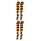 thumbnail image 2 of Qarigey 1 par de medias a rayas, accesorios de vacaciones, medias de vacaciones, ropa de fiesta atractiva, estilo romántico resistente al Naranja/Negro 2piezas, 2 of 6