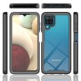 thumbnail image 3 of SaniMore for Samsung Galaxy A22 5G Case, Rugged PC Back & TPU Bumpers Two-Layer Structure Transparent Cover with PET Screen Protector Shockproof Protective Shell for Samsung A22 5G, Darkblue, 3 of 7