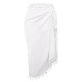 thumbnail image 4 of Daznico Women Swimsuit Cover Up Summer Solid Beach Wrap Skirt Swimwear Bikini Cover Up Skirt Beach Towel,One Size, 4 of 5