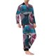 thumbnail image 2 of Balery Blue Lipped Pit Viper And Three Pink Roses Pijama para Hombre de Dos Piezas con Manga Larga, Conjunto de Dormir y Descanso Suave con Bolsillos-Large, 2 of 7