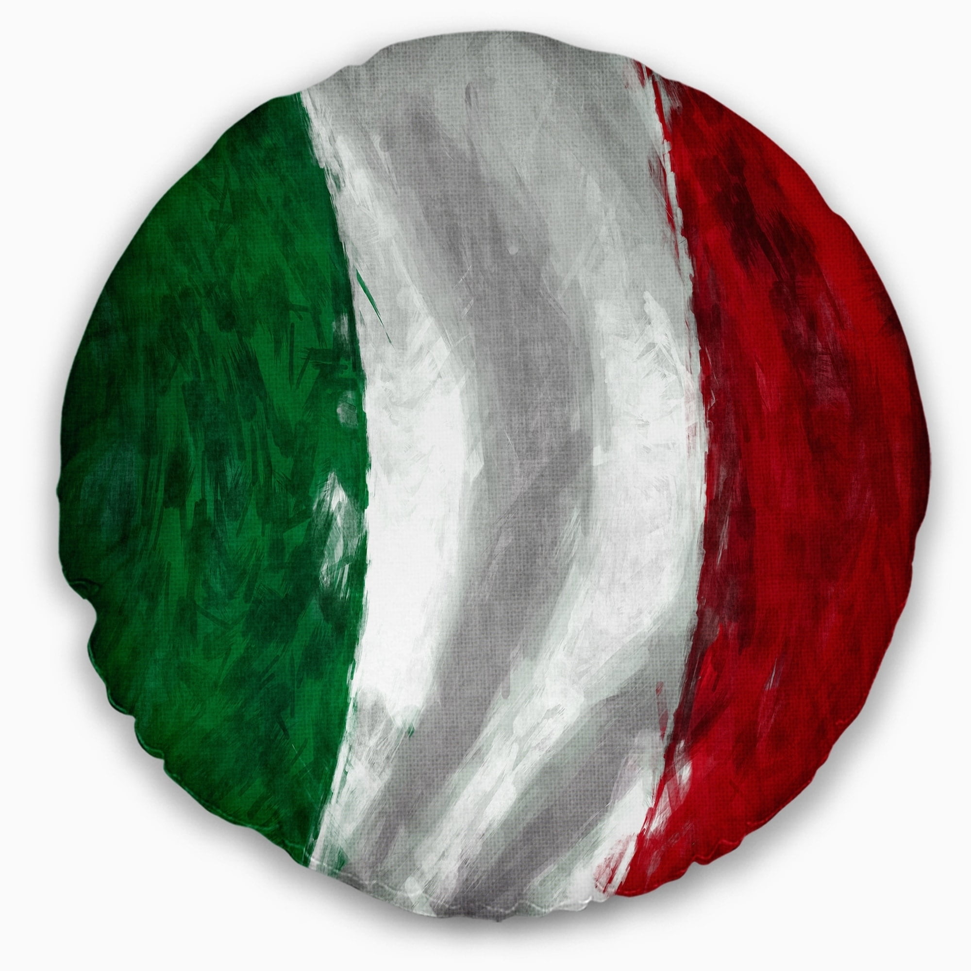 Sofa Throw Pillow 20 Designart Cu6726 20 20 C Italy Flag Contemporary Round Cushion Cover For Living Room Bedding Decorative Pillows Inserts Covers