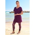 thumbnail image 2 of Roaman's Women's Plus Size Petite Plus Size Essential Stretch Ankle Length Pull-On Legging, 2 of 6