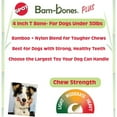 thumbnail image 3 of SPOT Bam-Bones Plus T Bone Dog Chew Toy for Moderate to Aggressive Chewers, 4", Beef Flavor, For Adult Dogs & Teething Puppies Under 30lbs, Non-Splintering, 3 of 15