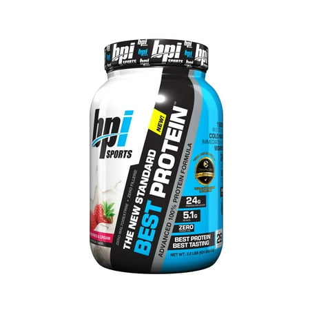 BPI Sports Best Protein Advanced 100% Protein Formula, Strawberries & Cream, 2 Lb