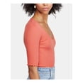 thumbnail image 3 of FREE PEOPLE Womens Coral Scoop Neck Crop Top Size: L, 3 of 4