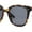 Tortoise - Black, variant on Womens Inset Lens Horn Rim Retro Plastic Chic Sunglasses Peach - Brown