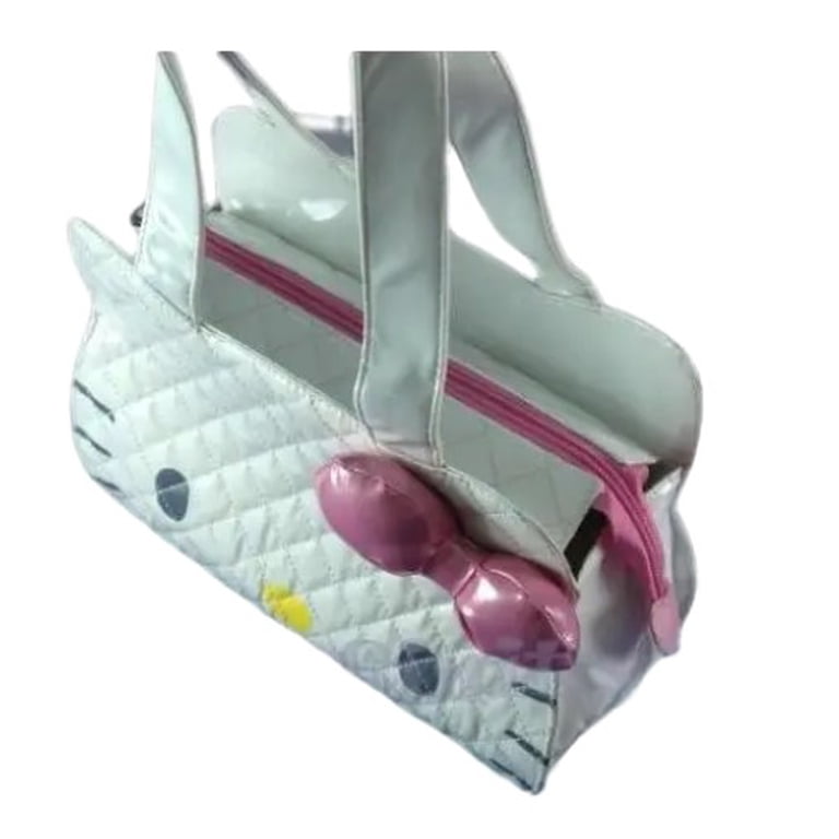Hello Kitty Quilted Handbag with Pink Bow Hello Kitty White Face Quilted Handbag Purse Bag with Pink  main image 3