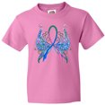 thumbnail image 3 of Inktastic Thyroid Cancer Awareness with Butterfly Ribbon Words Youth T-Shirt, 3 of 5
