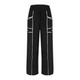 thumbnail image 3 of Womens Baggy Wide Leg Pants Casual Fall Trousers Palazzo Pants Drawstring High Waist Barrel Sweatpants With Pockets, 3 of 8