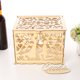 thumbnail image 5 of Caja para tarjetas de boda con cerradura rústica para recepción de boda, despedida de soltera, Baby Shower, 5 of 9